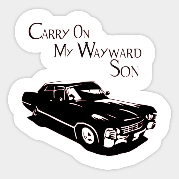 Carry On My Wayward Son Sticker by OtakuPapercraft